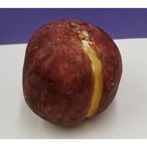 Vintage Italian Alabaster Stone Fruit MCM Red Plum W357